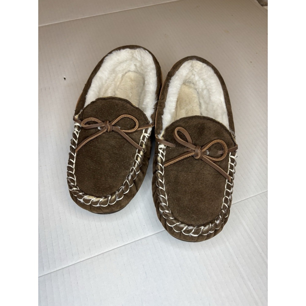 LAMO Footwear Women Britian Moc 11 Suede Moccasin Slipper MP7 Chestnut 9
